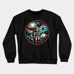 Kid astronaut in space Crewneck Sweatshirt